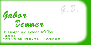 gabor demmer business card